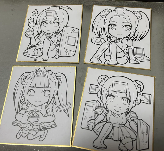 8月11日のさん家祭りに向けてミニ色紙を描いてます〜。次は色塗りだー!
#さん家祭り 