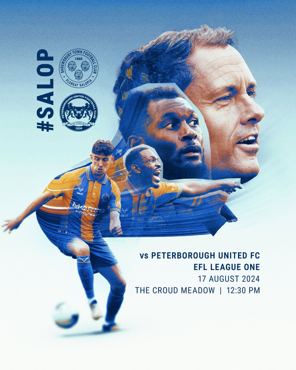 shrewsburytown's tweet photo. BACK AT HOME!

🕒 12:30pm
🆚 @theposh
🏟️ The Croud Meadow

#Salop 🔷🔶 https://t.co/adFgVSIs5X