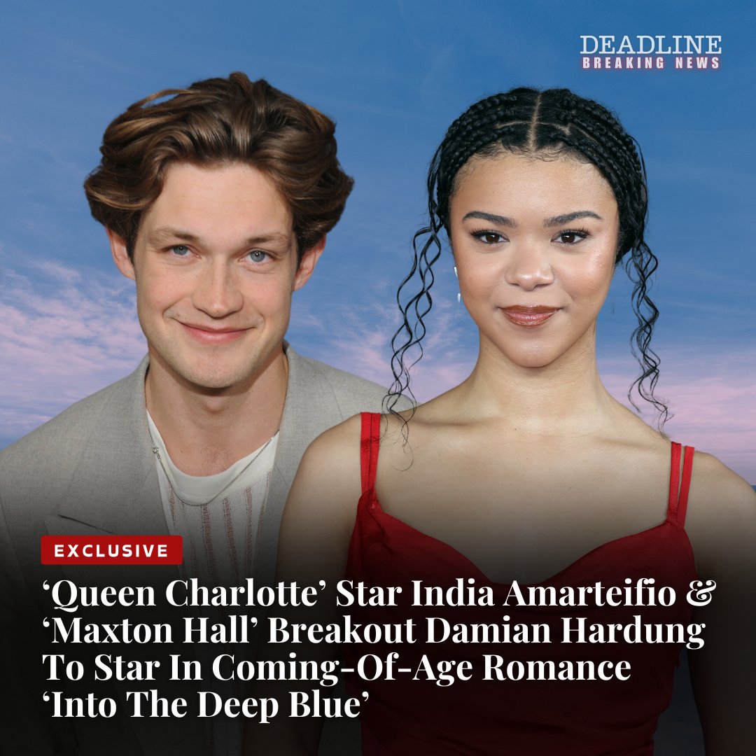 DEADLINE's tweet image. EXCLUSIVE: India Amarteifio and Damian Hardung have signed on to star in the coming-of-age drama Into The Deep Blue.

The film’s script from writer and novelist Jennifer Archer was selected for the 2022 Nicholl Fellowship by the Academy of Motion Picture Arts and Sciences

MORE:…