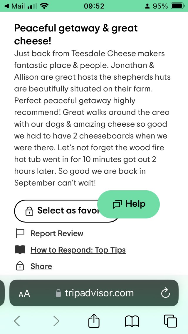 Teesdale Cheesemkers (@teesdalecheese) on Twitter photo Such amazing feedback! 🥰
#CHEESEDALE #thisisdurham #hottub #unplugandrecharge #bucketlistadventures #glampinguk #weekendaway❤️ #midweektreat #livingthedream #EATMAKESTAY #awardwinning #Glamping
<a href="/ThisisDurham/">This is Durham</a> <a href="/VCDBusiness/">Visit County Durham</a> <a href="/Discover_Durham/">Discover Durham</a> Such amazing feedback! 🥰
#CHEESEDALE #thisisdurham #hottub #unplugandrecharge #bucketlistadventures #glampinguk #weekendaway❤️ #midweektreat #livingthedream #EATMAKESTAY #awardwinning #Glamping
<a href="/ThisisDurham/">This is Durham</a> <a href="/VCDBusiness/">Visit County Durham</a> <a href="/Discover_Durham/">Discover Durham</a>