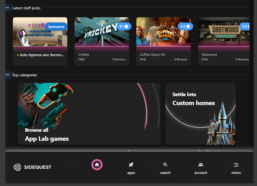 Vrickey is in the Latest staff picks category on <a href="/SideQuestVR/">SideQuest 🎊 🎉</a> ! 

#VR #VRGaming #IndieGameDev #MetaQuest