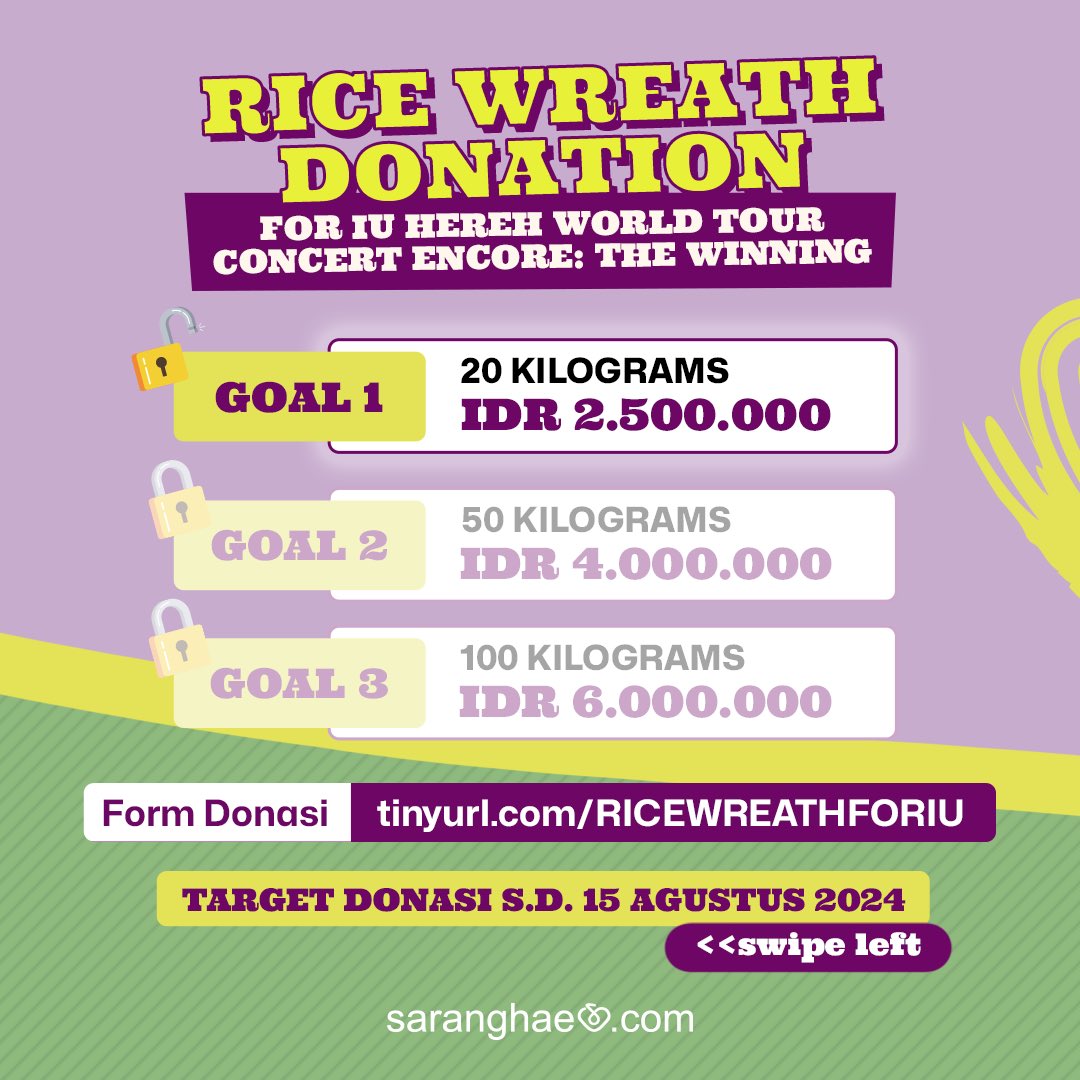 _saranghaeu's tweet photo. [2024 THE WINNING RICE WREATH PROJECT] 

Halo, Jakaena 🐉

Kami akan membuka donasi Rice Wreath yang akan dikirimkan pada saat konser 2024 IU HEREH WORLD TOUR CONCERT ENCORE : THE WINNING di SEOUL WORLD CUP STADIUM yang akan dilaksanakan pada tanggal 21 - 22 September 2024. https://t.co/aLZiOP6kmr