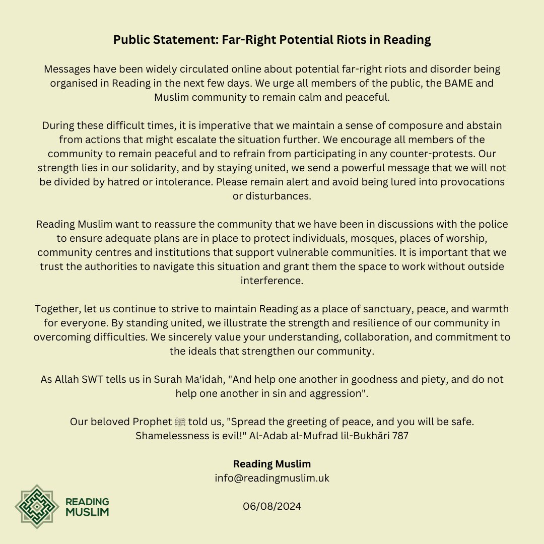 Reading Muslim tweet media