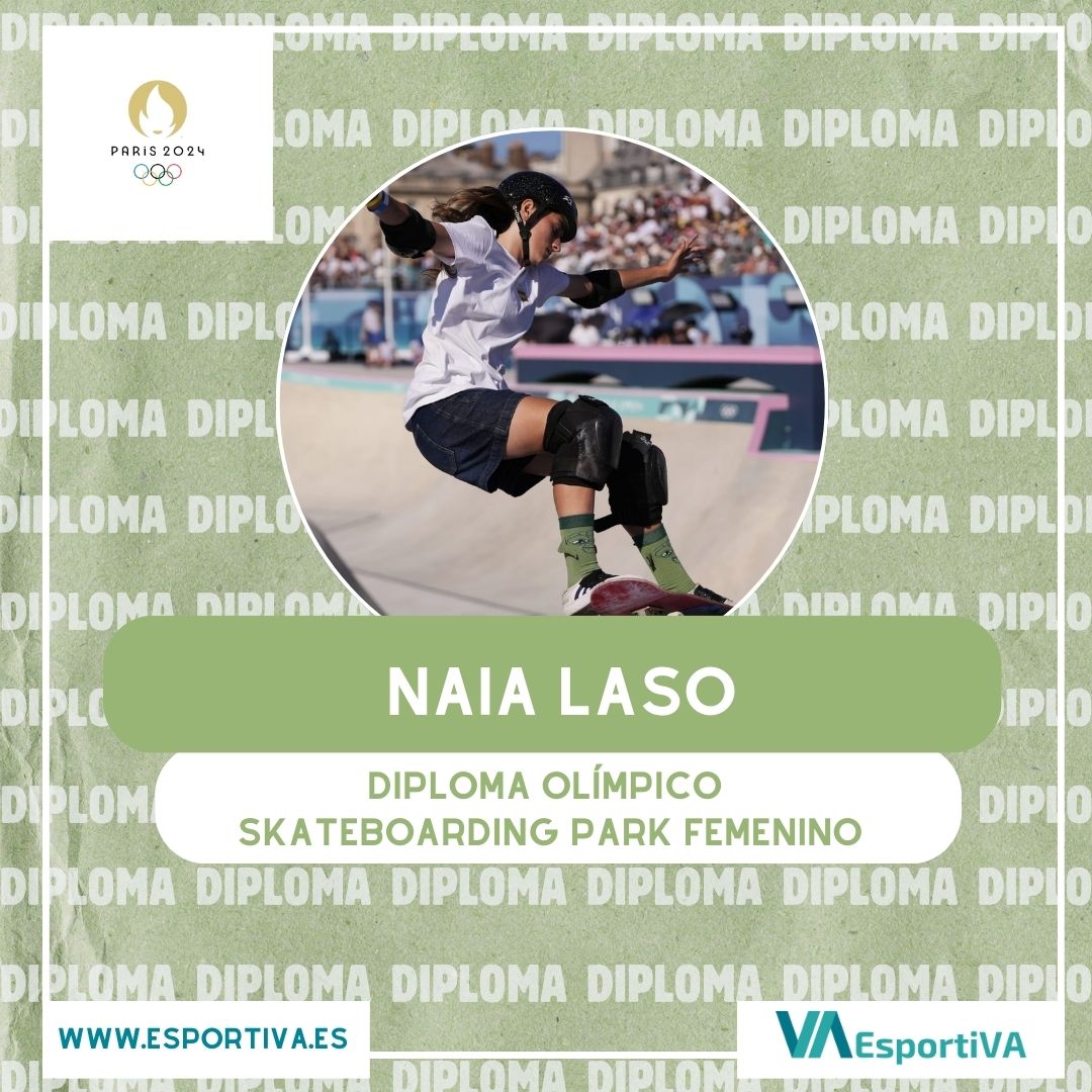 🛹El deporte femenino sigue trayendo alegrías en los Juegos Olímpicos. 🛹

Con 15 años, Naia Laso se lleva un diploma olímpico tras finalizar en 7️⃣ posición en skateboarding park. 

¡Enhorabuena!💜

📸 <a href="/COE_es/">Comité Olímpico Español</a> 

#JJOO  #Paris2024 #JuegosOlímpicos #deportefemenino #skateboarding