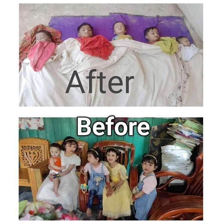MdToaRak's tweet photo. Before Vs After 
The situation of Rohingya people in Arakan State. https://t.co/8T5toLbEP6