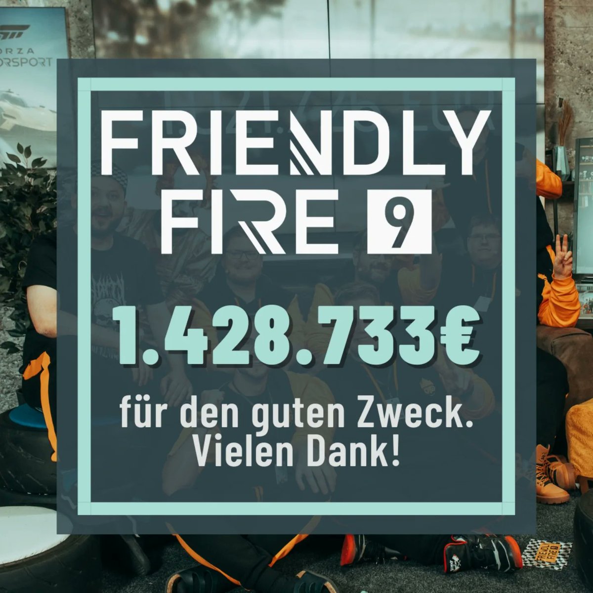 friendlyfireexe's tweet image. Bei Friendly Fire 9 kamen ganze 1.428.733€ zusammen! Wow! 
Vielen Dank für eure Unterstützung! 

Wir sehen uns bald zur Jubiläumsausgabe. 🔟🎂
