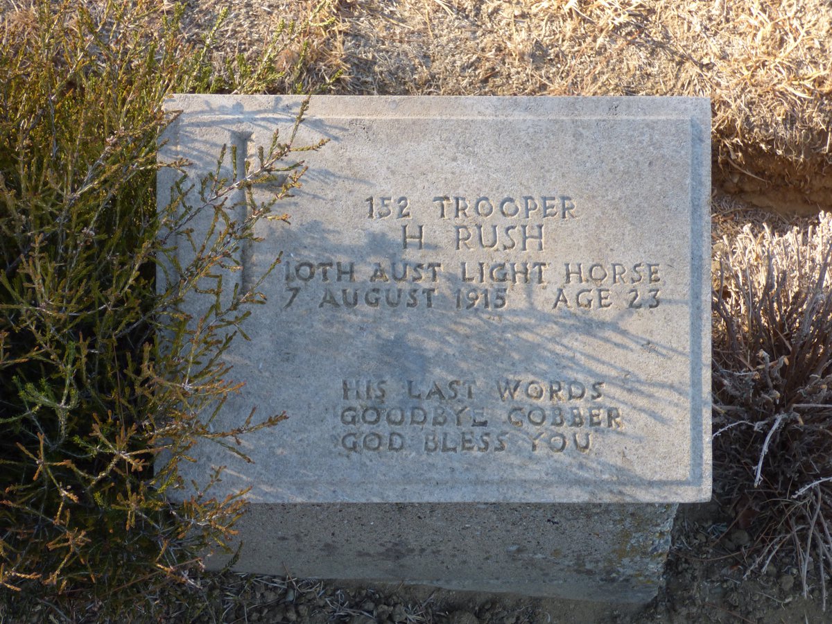 Tpr. Harold Rush, 10th Light Horse, killed at the #Nek, #Anzac, #Gallipoli. "Goodbye Cobber. God Bless You."

facebook.com/photo/?fbid=90…