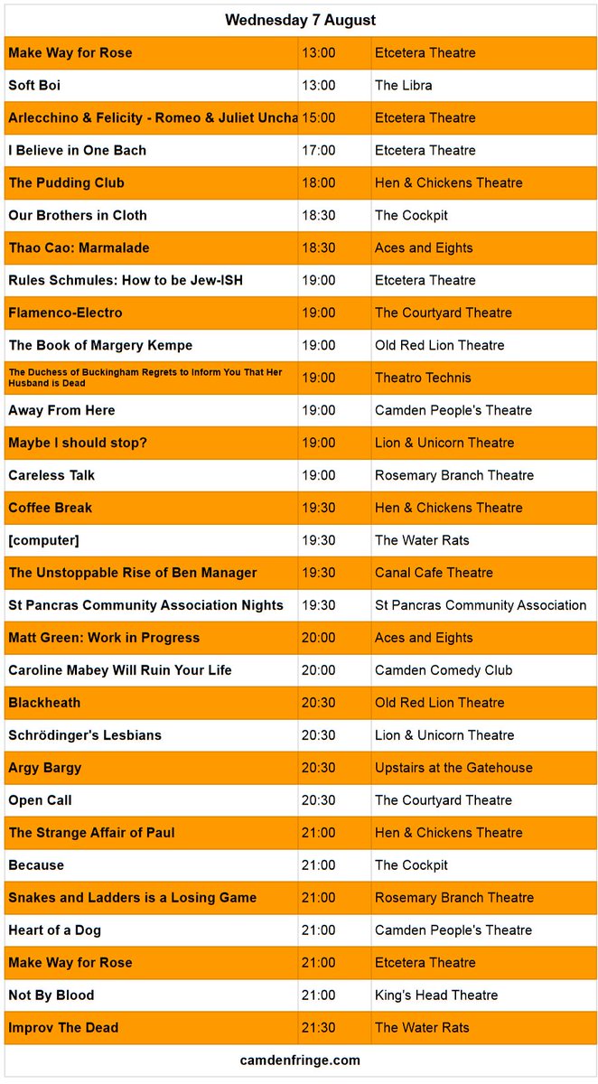 CamdenFringe's tweet photo. Don't get the hump - here's what's happening on the Camden Fringe this Wednesday
https://t.co/hy7THvbK4j https://t.co/K2Uym7gMQw