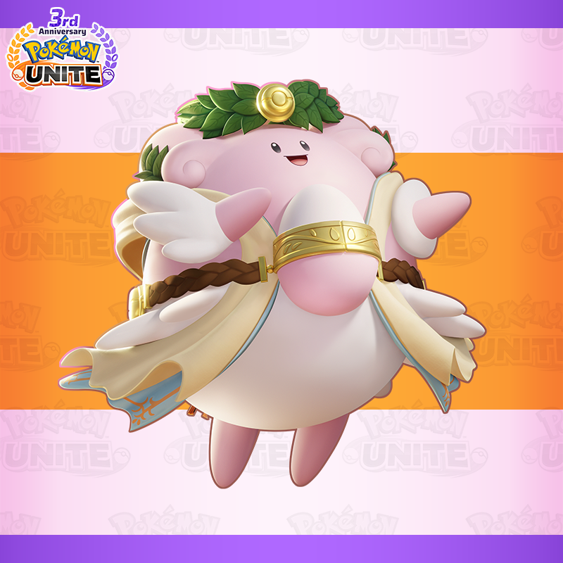 PokemonUnite's tweet photo. The Holowear that suits you is "Sacred Style : Blissey" ✨

Share you results to through the share button, and you'll receive a rental Holowear and chance to win additional prizes! 🎁

https://t.co/gXDDeopZEc