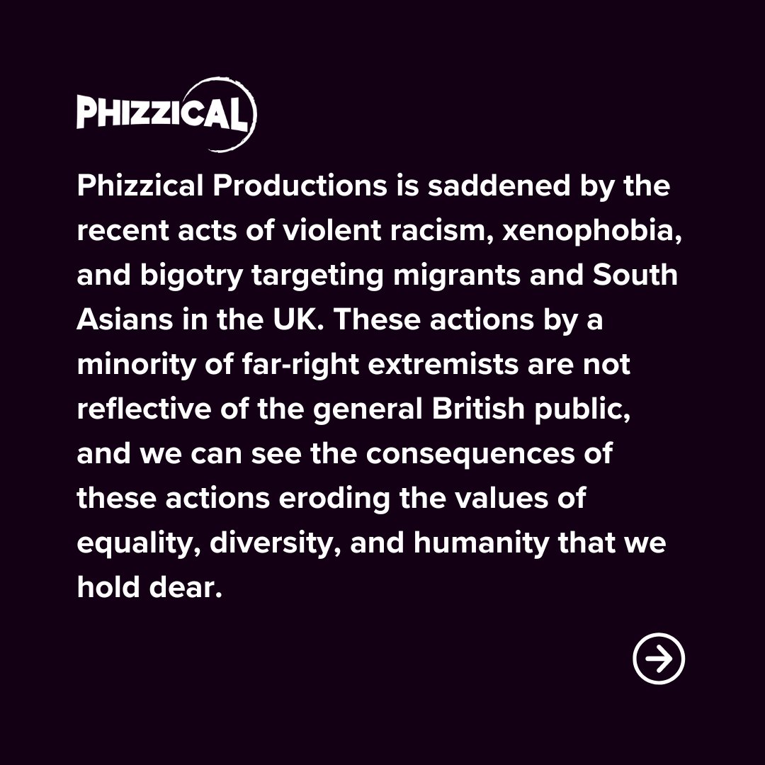phizzical's tweet photo. A statement from Phizzical Productions.

#StandAgainstHate #UnityInDiversity #PhizzicalProductions https://t.co/n3VYuPzs3K