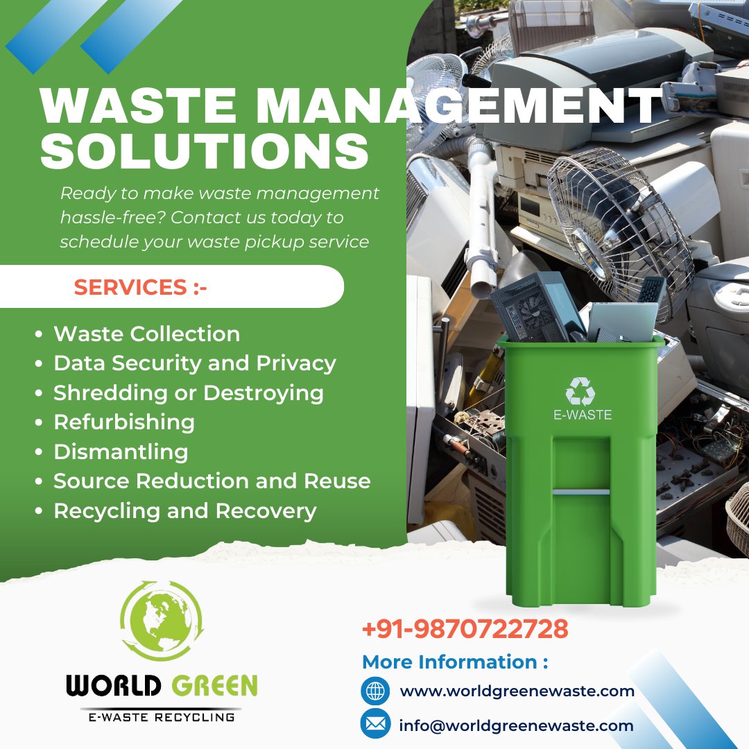 Worldgreene's tweet photo. ewaste company in delhi- worldgreen ewaste recycling management 
Visit Us at https://t.co/3kLfsjmnzG
For Business Opportunity- Join hands with us and earn Profit.
PHONE : +91-9870722728
#delhi_student  #cleandelhi #DelhiCoaching https://t.co/GY6uRTeAZO