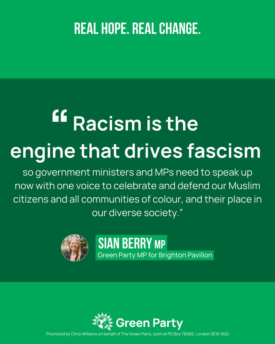 The Green Party (@thegreenparty) on Twitter photo ✍️ <a href="/sianberry/">Sian Berry</a> has written to Home Secretary Yvette Cooper about the fascist violence on our streets.
Read the full letter below ⤵️ ✍️ <a href="/sianberry/">Sian Berry</a> has written to Home Secretary Yvette Cooper about the fascist violence on our streets.
Read the full letter below ⤵️