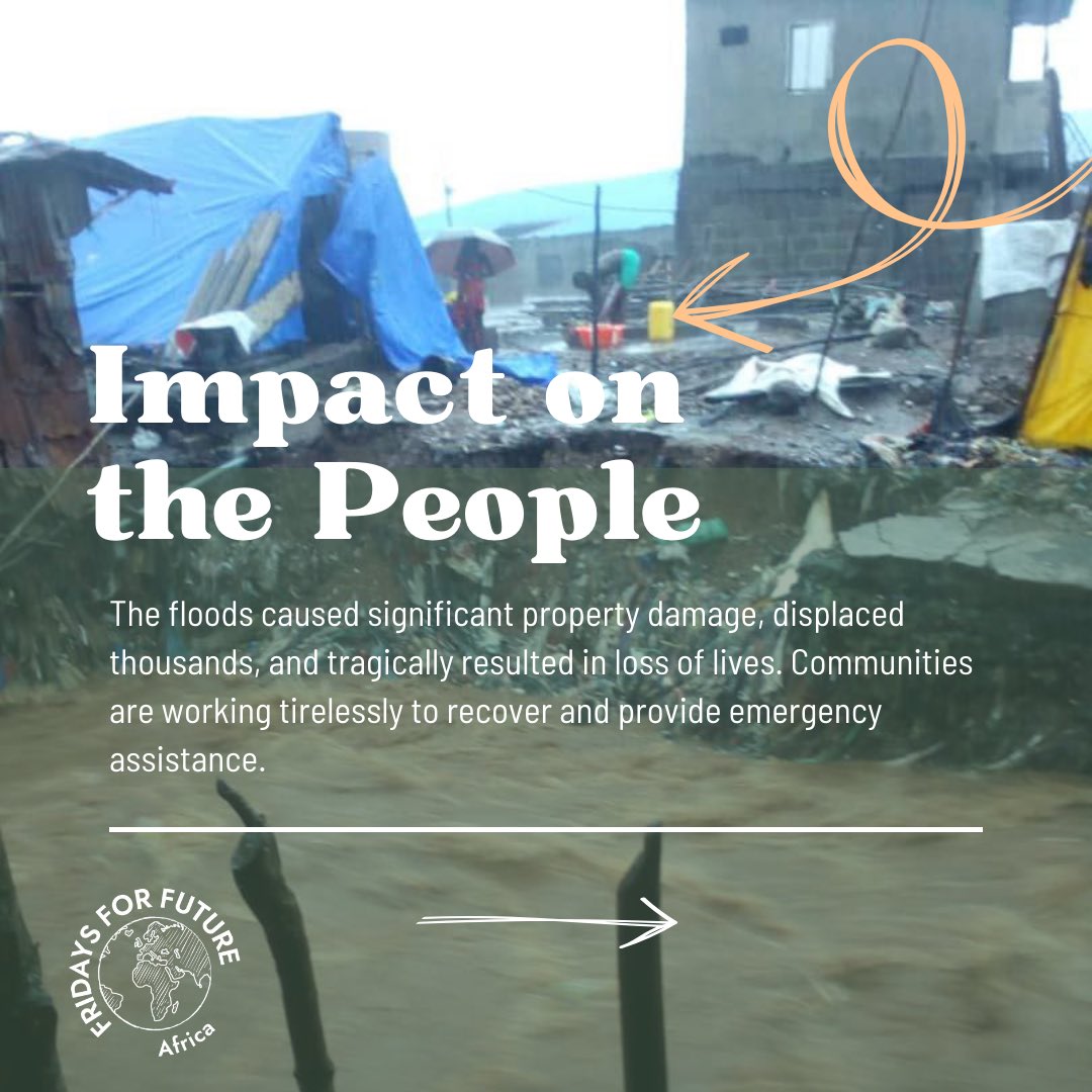 FFFAfrica54's tweet photo. 🌍FFF Africa stands in solidarity with FFF Sierra Leone
In July 2024, severe flooding hit Sierra Leone, displacing thousands and causing immense damage. This disaster highlights the urgent need for climate action and loss &amp; damage finance. Rich countries must step up &amp; #PayUp! https://t.co/SlQQlBMnSN