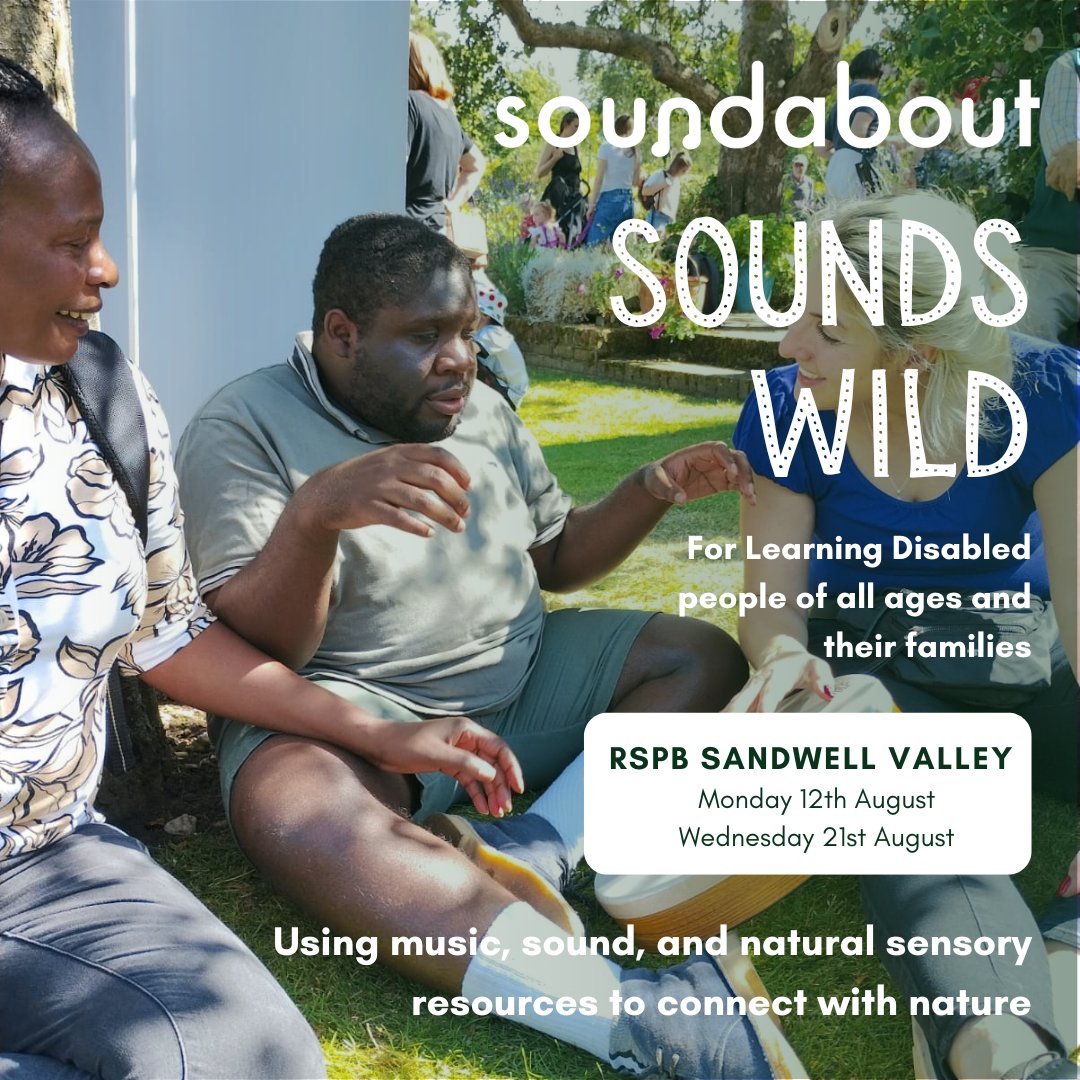 SoundaboutUK's tweet photo. Spending time in nature is great for our bodies &amp; minds 🍃🌻 Sounds Wild uses music, sound &amp; natural sensory resources to connect with nature. Designed to be accessible for Learning Disabled people &amp; their families ☀️🌳 Book your FREE place: https://t.co/vrbEh0jhg4 https://t.co/5j47mf0ptn