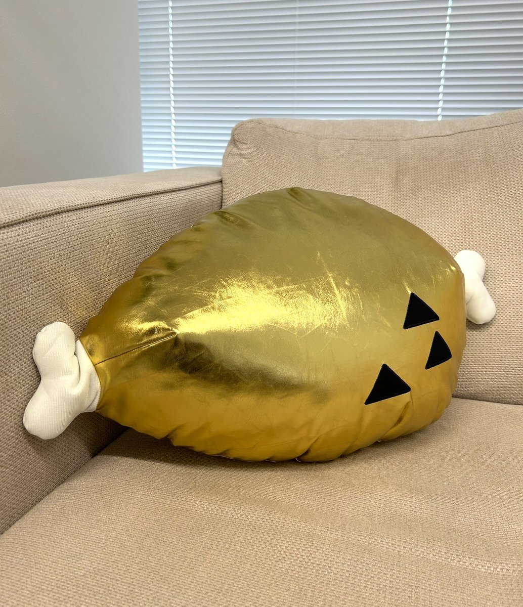 モンスターハンター20周年 1/1金（こん）がり肉クッション』のサンプル