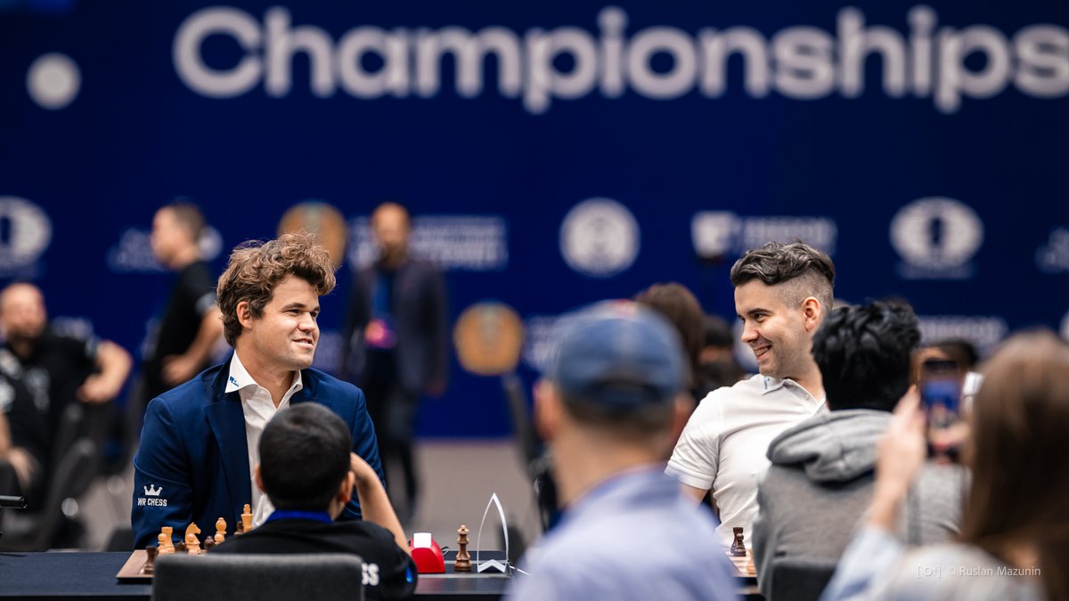 MagnusCarlsen's tweet image. My first ever World Championship Team Gold with WR Chess Team was a special one🏆