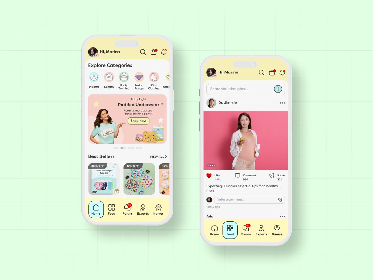 Pritesh1304's tweet image. SuperBottoms Pregnancy &amp;amp; Baby Products - #App_Design

Simplify your pregnancy journey with SuperBottoms, the ultimate app for expecting parents!

I am open to new #freelance_projects
💌 DM me and #lets_connect ❤️

#mobileappdesign #mobileappdesigner #iosapp #androidapp