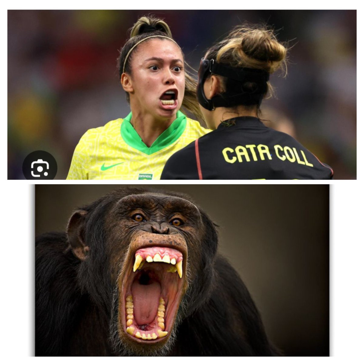 GSRoci's tweet photo. Parecidos razonables #Priscila #JJOOParis2024  #futbol #Brasil ni si quiera fue ella quien marcó el gol que fue error de España (gol en propia). Actitudes así no se pueden permitir. Enhorabuena por el pase a la final. https://t.co/DmZfHagInd