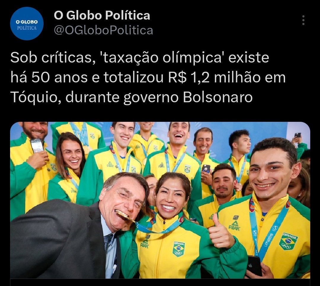 Então quer dizer que Paulo Guedes taxou os medalhistas olímpicos? Passado chocado.