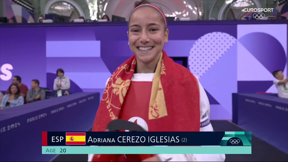 depominoritario's tweet photo. 🥋Taekwondo l #JuegosOlímpicos 

Adriana Cerezo🇪🇸 A CUARTOS DE FINAAAAAL EN -49kg

🔸Contundente victoria de la española en su inicio en la competición. 11-4 en el primero y 7-0 en el segundo ¡VAMOS ADRIANA! #París2024