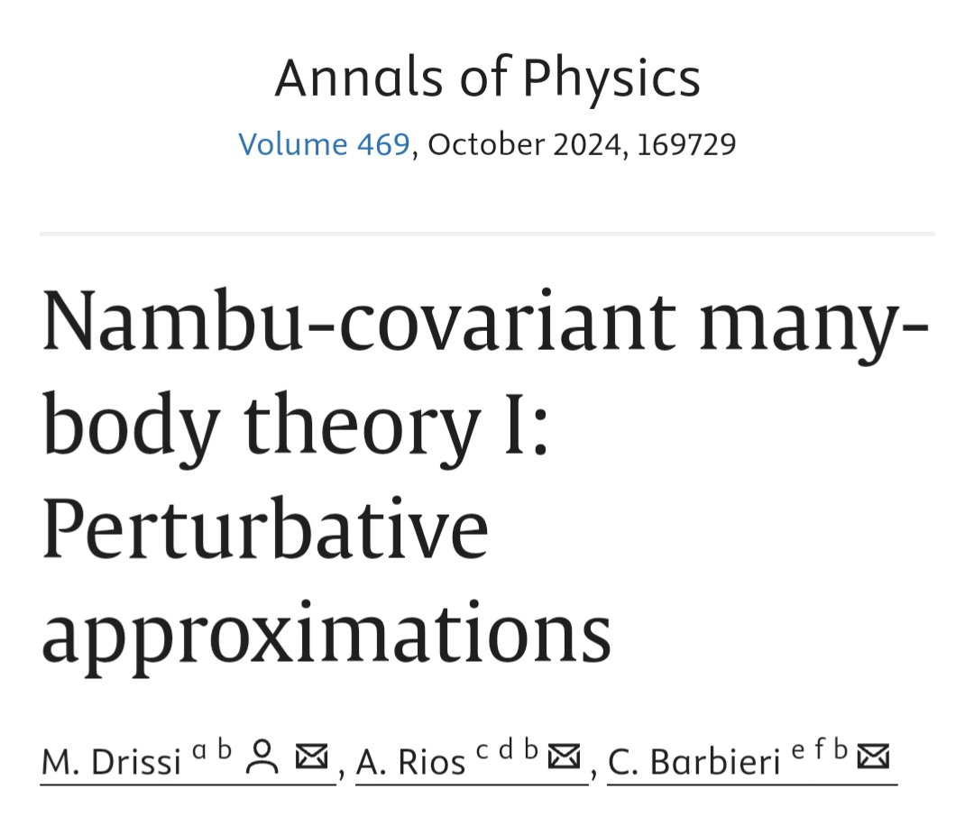 RiosArnau's tweet photo. It took a while, but I am very happy to finally see these 2 publications out in #AnnalsOfPhysics (free links below):
https://t.co/Whc7B85KKj
https://t.co/SyrTeRiAN4
We work out a #GreensFunctions formulations for superfluid systems at finite temperature with Nambu covariance 1/2 https://t.co/XVWd49WMpP