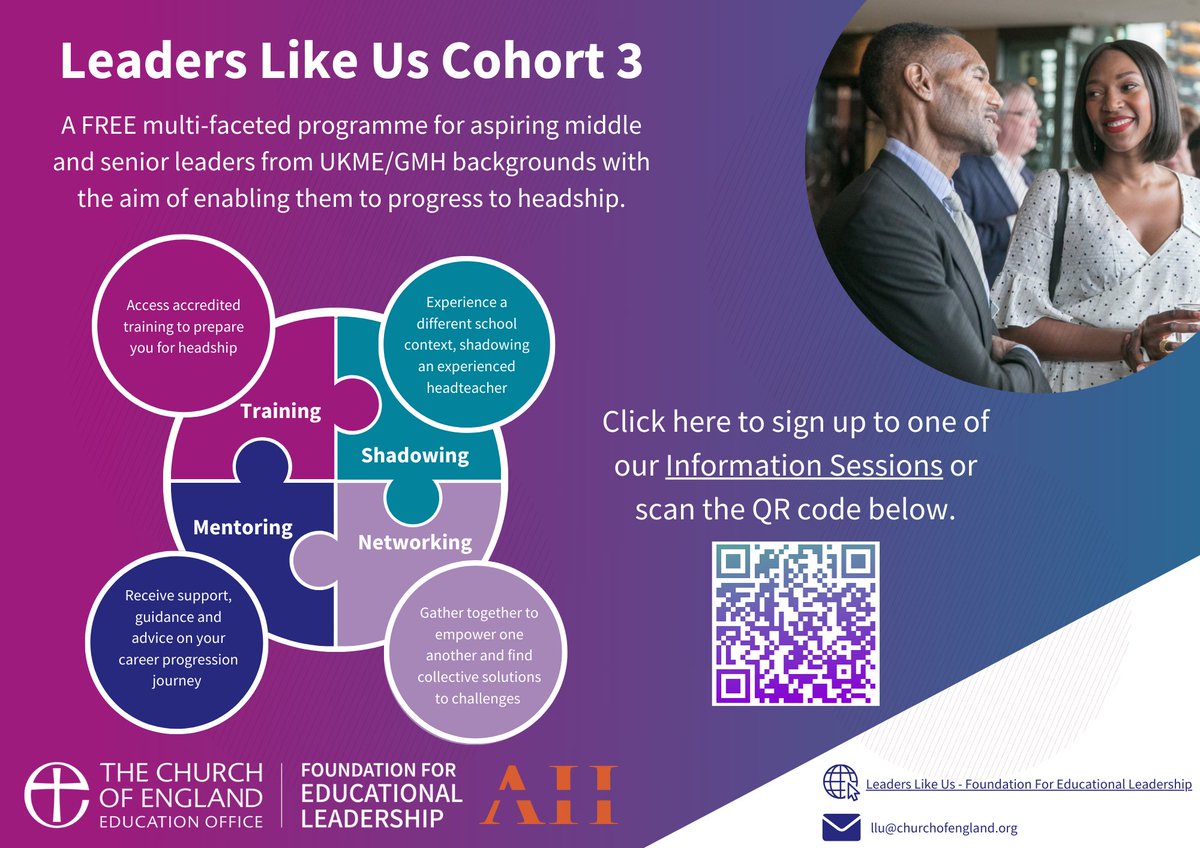 This is your last chance to join our LLU information session this season! Oct 14 - don't miss it. More info: churchofengland.tfaforms.net/4904017 #FutureLeaders #EducationForAll