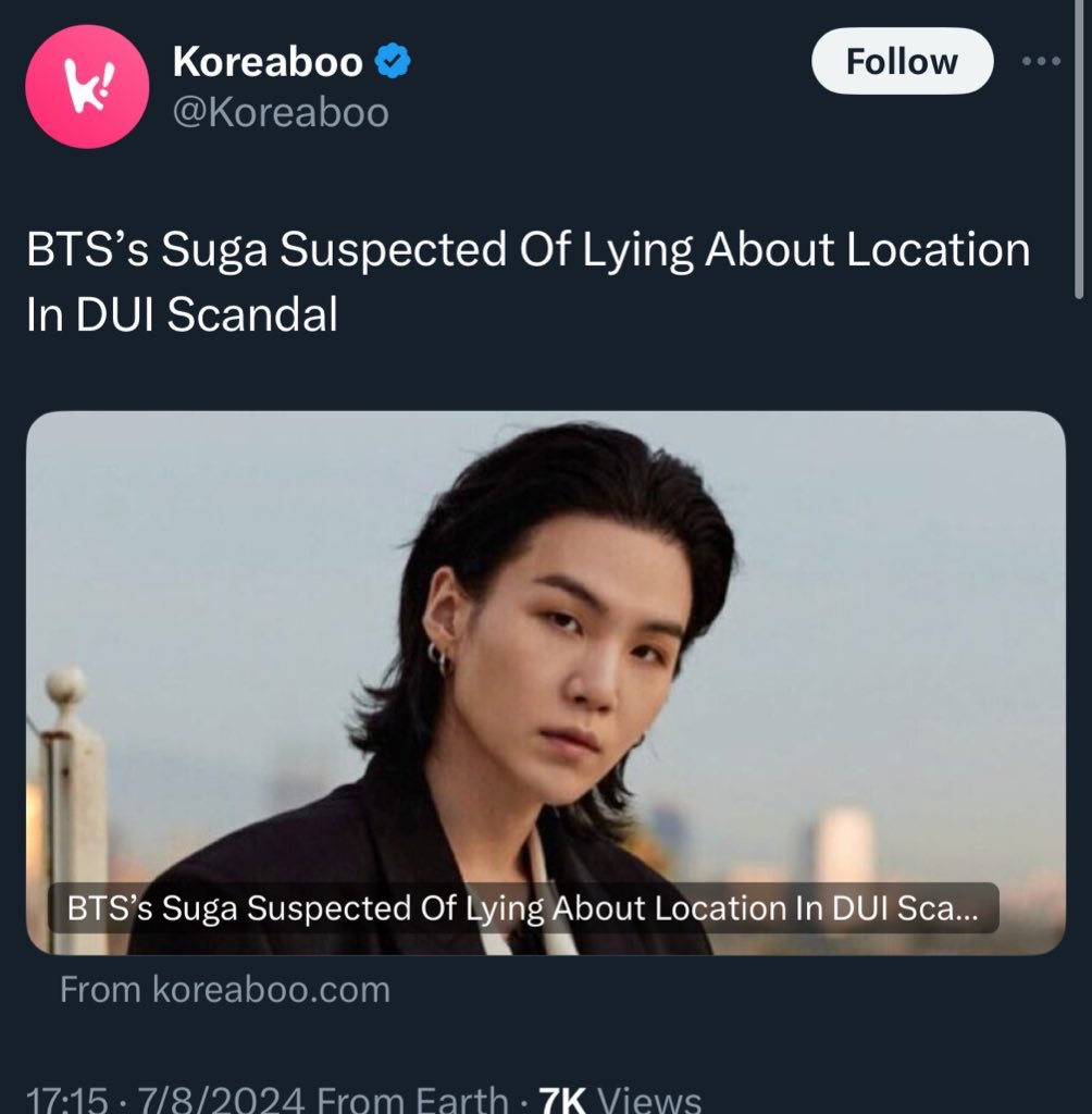 azazel_404's tweet photo. There’s no way Koreaboo not getting pay to backlash specific hybe group, their views just better when they mention them. Within 6 hours, they post 16 article abt suga, 16 fgs, like really??? https://t.co/1KtwQ5r0Hj