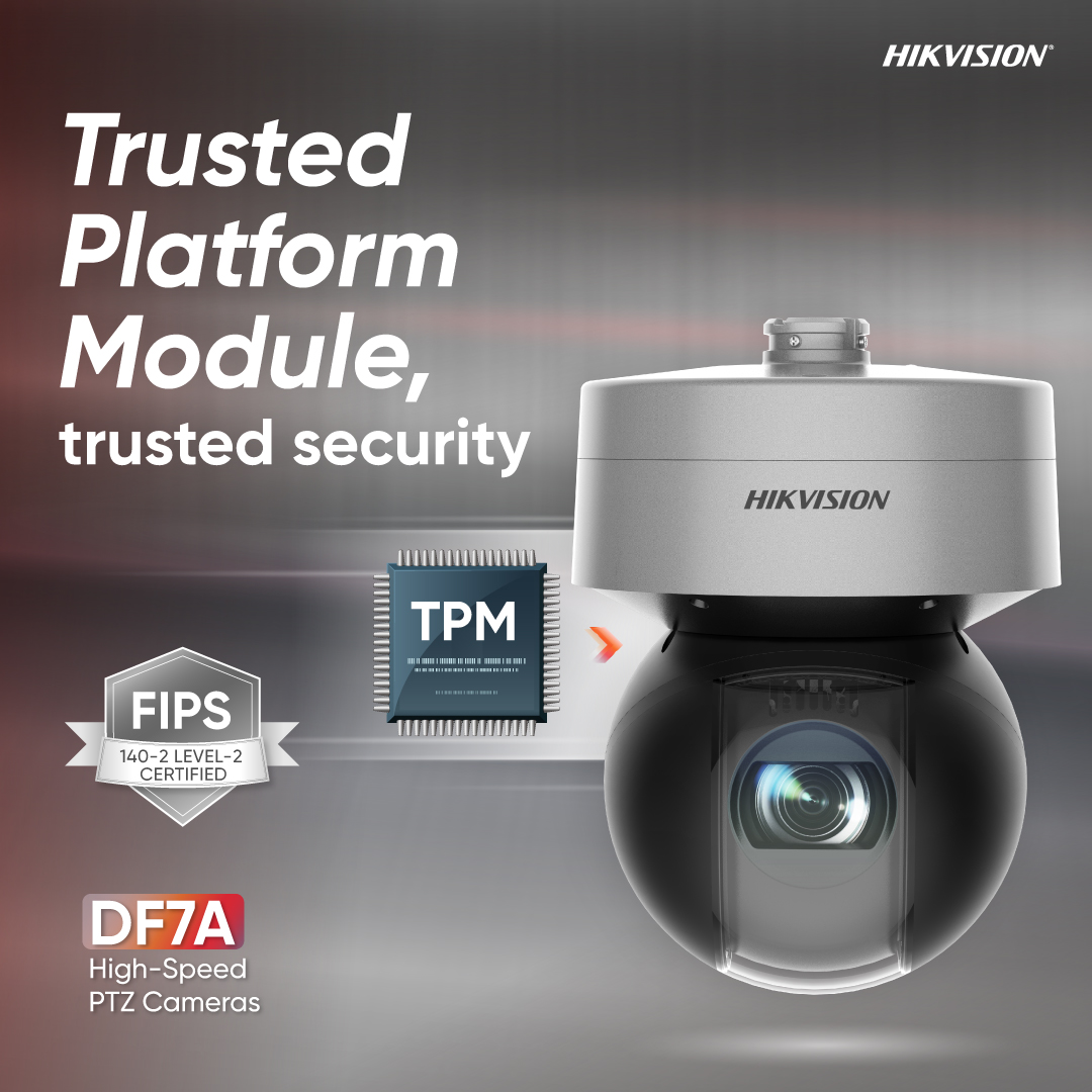 HikvisionHQ's tweet image. 📸 Introducing the Hikvision DF7A High-speed PTZ Camera with TPM and FIPS 140-2 validated cryptographic module for trusted security! 🛡️ Say hello to advanced protection!
Learn more: hikvision.com/en/products/IP…
 #Hikvision #PTZCamera #DF7A 📹🔒