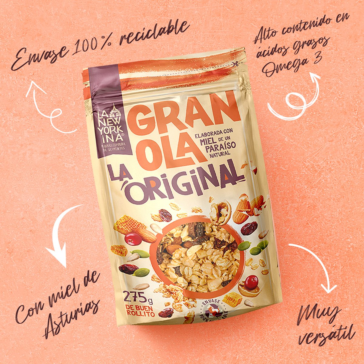 Te sorprenderás cuando abras el pack y veas nueces enteras, almendras y un montón de cosas ricas. ¿Lo mejor? ¡Que no tendrás que usar una lupa para encontrarlos! 🫢