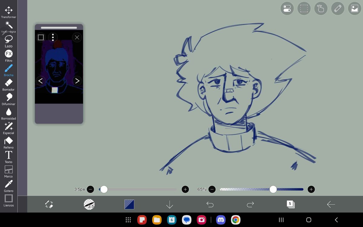 Un dibujito que hizo mi amigo @husskytt de mi avatar. Muchas gracias. Te quiero mucho.