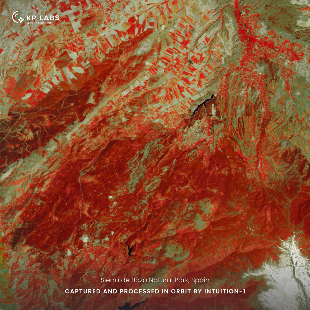 Intuition-1 World Tour: Sierra de Baza Natural Park, Spain! 🇪🇸

📸 The image presents its diverse landscape, renowned for its rich vegetation. Shades of red and green in the image represent vegetation intensity, important for environmental monitoring and resource management.