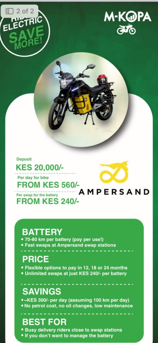 KariithiMwangi1's tweet photo. The beautiful beast called
Ampersand
Battery swap ya ksh 240 Inacover eastern bypass mara tatu.
Battery swap points ziko Kwa hii map
Thika road ni 45km meaning one battery swap itacover 90% of trip ya kuenda Thika na kurudi utaswap battery hapo juja town ukirudi. https://t.co/7fuV0P24va