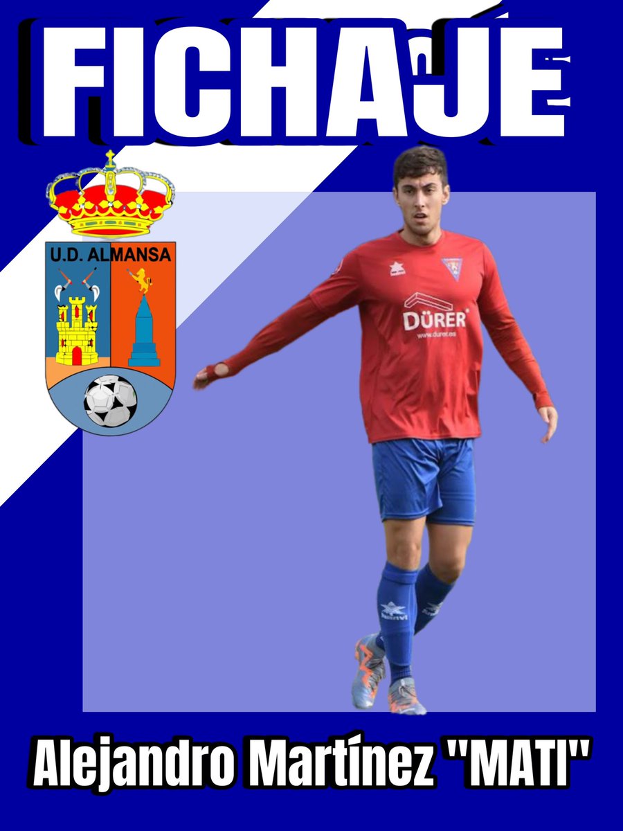 ✅OFICIAL FICHAJE
Se une a las filas un jugador que ya formó parte de esta plantilla temporadas anteriores y que viene de jugar la pasada temporada en La Roda CF.
Alejandro Martínez Matías “MATI” <a href="/alexmartiinez5/">Alejandro Martinez Matias</a>

Bienvenido de nuevo a casa!!!!
⚽️💙⚽️💙

VAMOS UD ALMANSA ⚽️💙!!!!