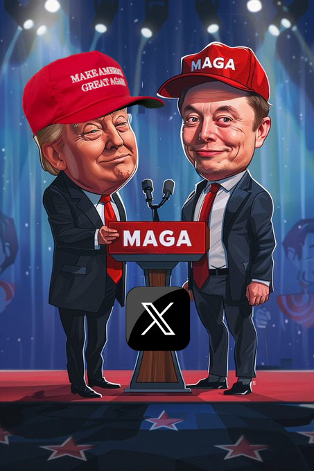 MAGACoinX's tweet photo. 🎙️ Epic Comeback Alert 

Next week, Donald Trump returns to 𝕏 with a bang! Don’t miss @realDonaldTrump in an exclusive live chat with @elonmusk on 𝕏 Spaces. 

Make America Great Again - $MAGA https://t.co/ARl4bFdfTX
