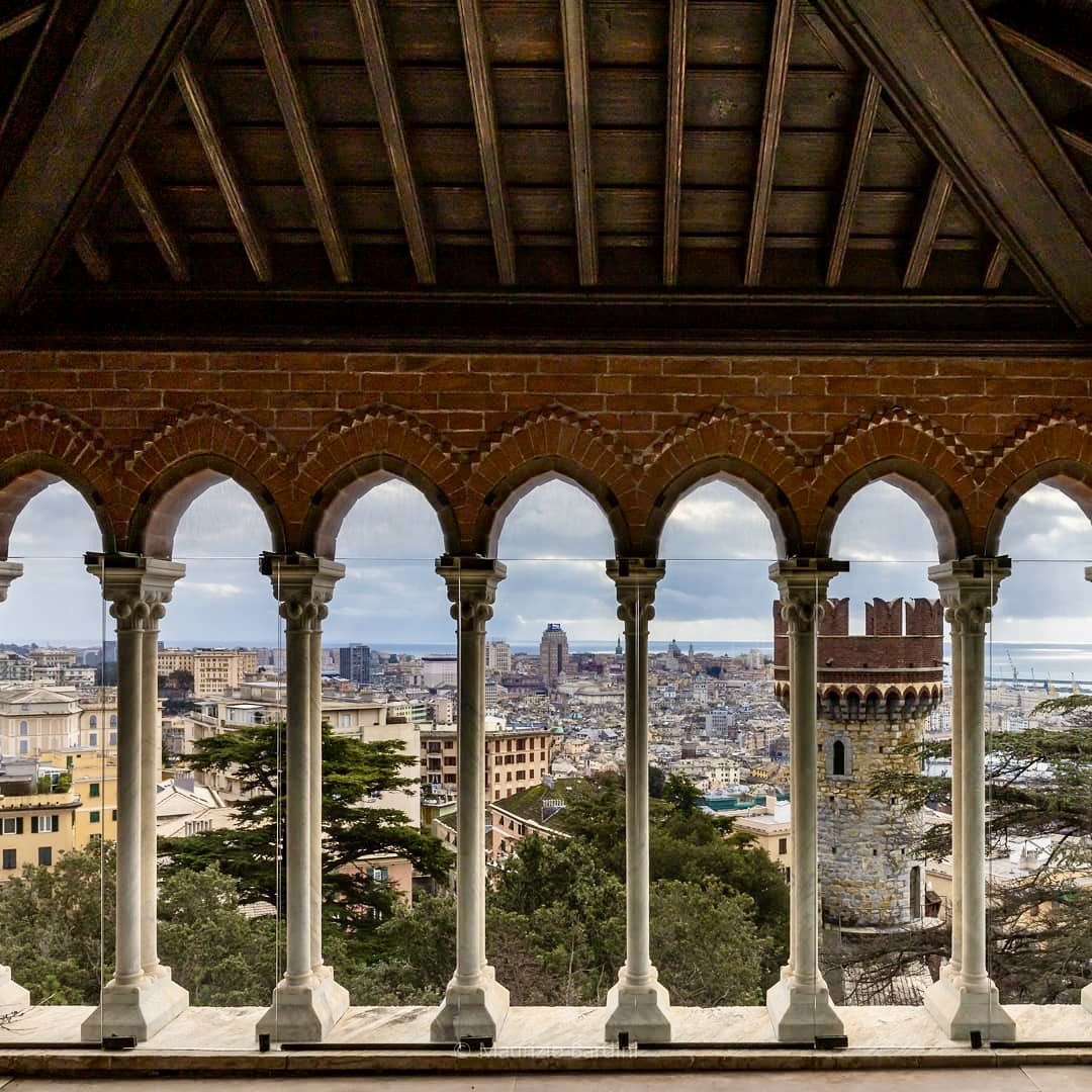 mamboitaliano__'s tweet photo. But boom, when you reach the top, there's Castello d'Albertis 🏰 

A super hidden gem with the best view of the city https://t.co/qReP2PtMhy