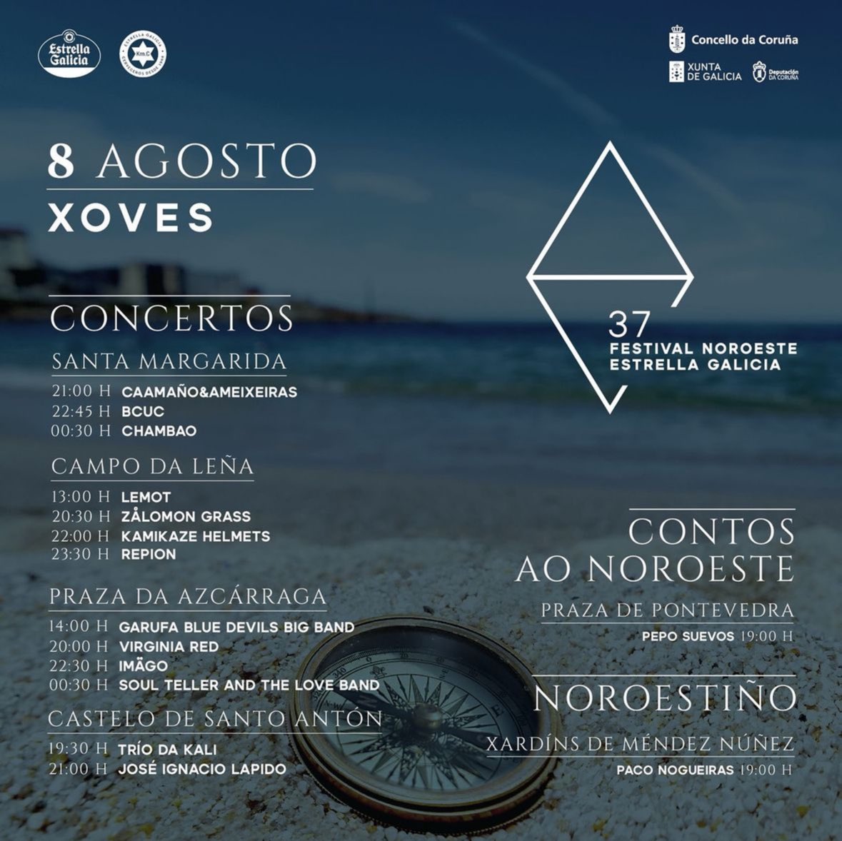 gal_concierto's tweet photo. El jueves 8 de agosto en el @FestNoroesteEG conciertos de @JI_Lapido @LamariOficial @lemotoficial @repionband #kamikazehelmets #virginiared y mรกs, info:https://t.co/MQnku1urrL https://t.co/LJ0dH1WKOU