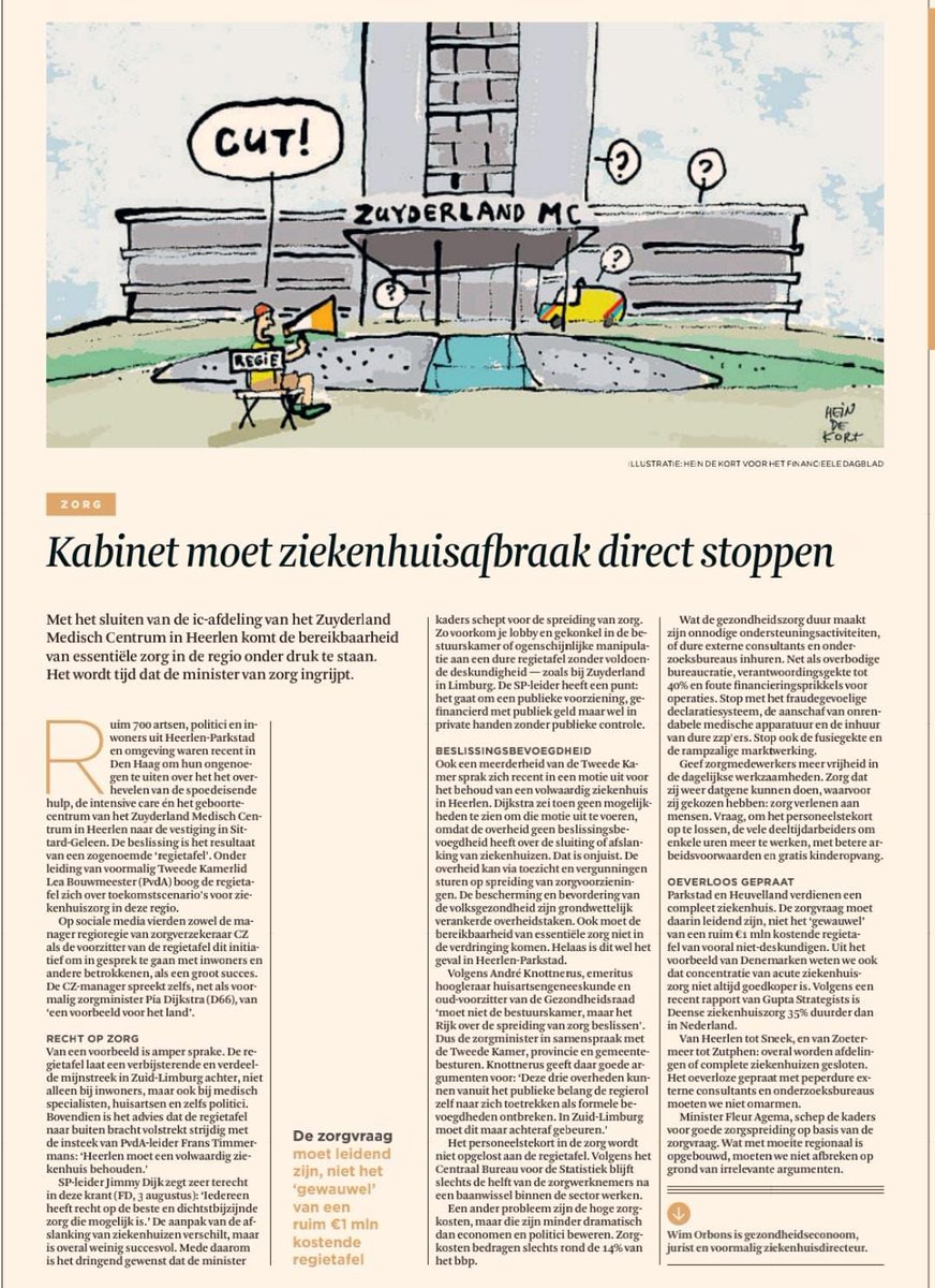 MeyerRon's tweet image. Sow. Voormalig ziekenhuisdirecteur Wim Orbons maakt gehakt van de 'regietafel' en hun ziekenhuisafbraak. 

Hij roept @ministerVWS Fleur Agema in een kraakhelder pleidooi op om in te grijpen. #ziekenhuis #Heerlen