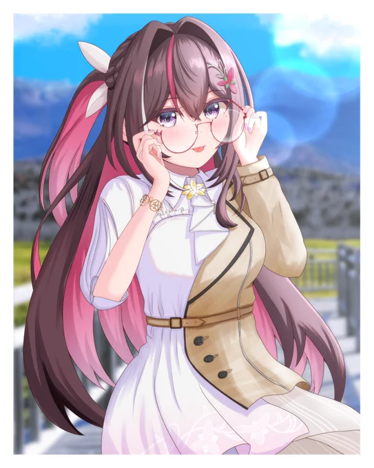 旅の思い出悪戯っぽく微笑んだ君 #AZKiART 