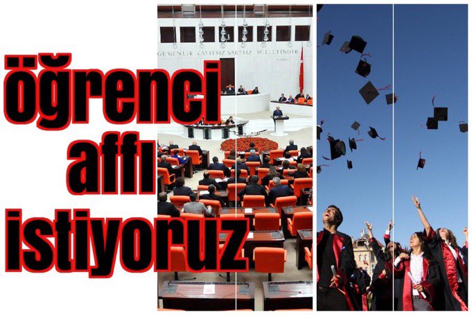 Kime söylesek,
“Üniversite’den atılma mı olur?” diyor.

Ama diyemiyoruz ki “cebimizde okul parası yoktu. Oradaki insanların içine girmezdik.Çalışmak zorundaydık ve okulumuz uzadı.” 

Şimdi ya bu soruların cevaplarını siz verin yada #öğrenciaffı getirin.
Yeter artık!

<a href="/RTErdogan/">Recep Tayyip Erdoğan</a>