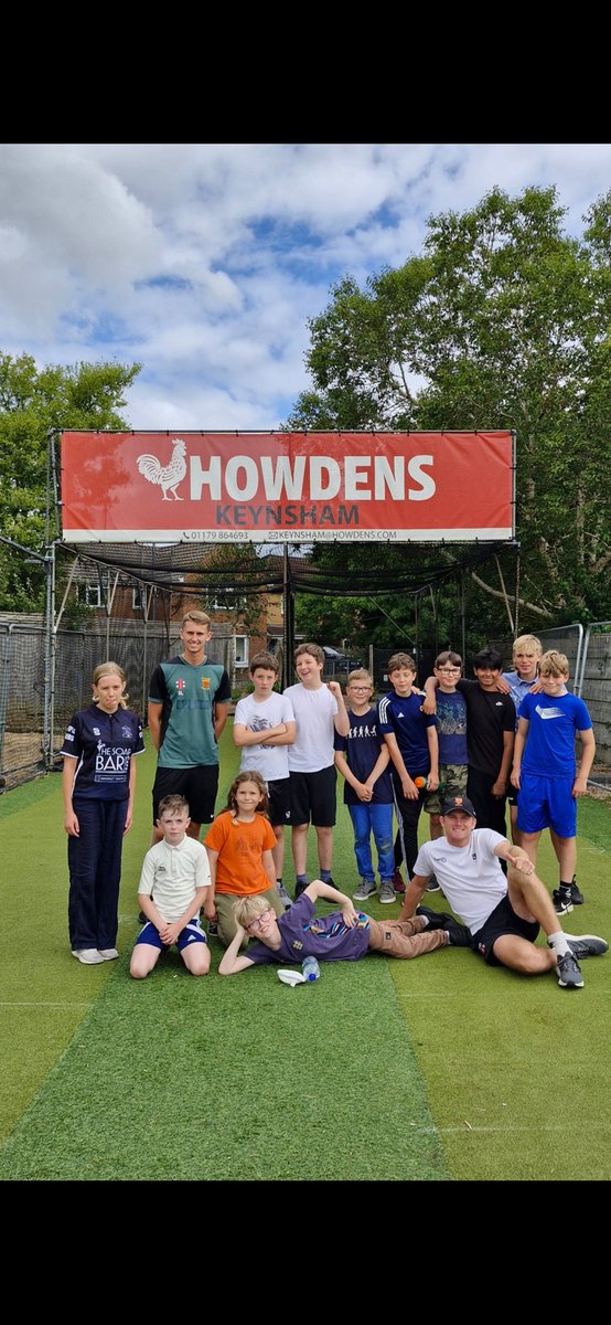 The Hardball Academy line up following yesterday's session. With coaches Jake Carstens and Sam Lowe.

Plenty of sessions left during the summer holidays, book at bookwhen.com/tombryancoachi…