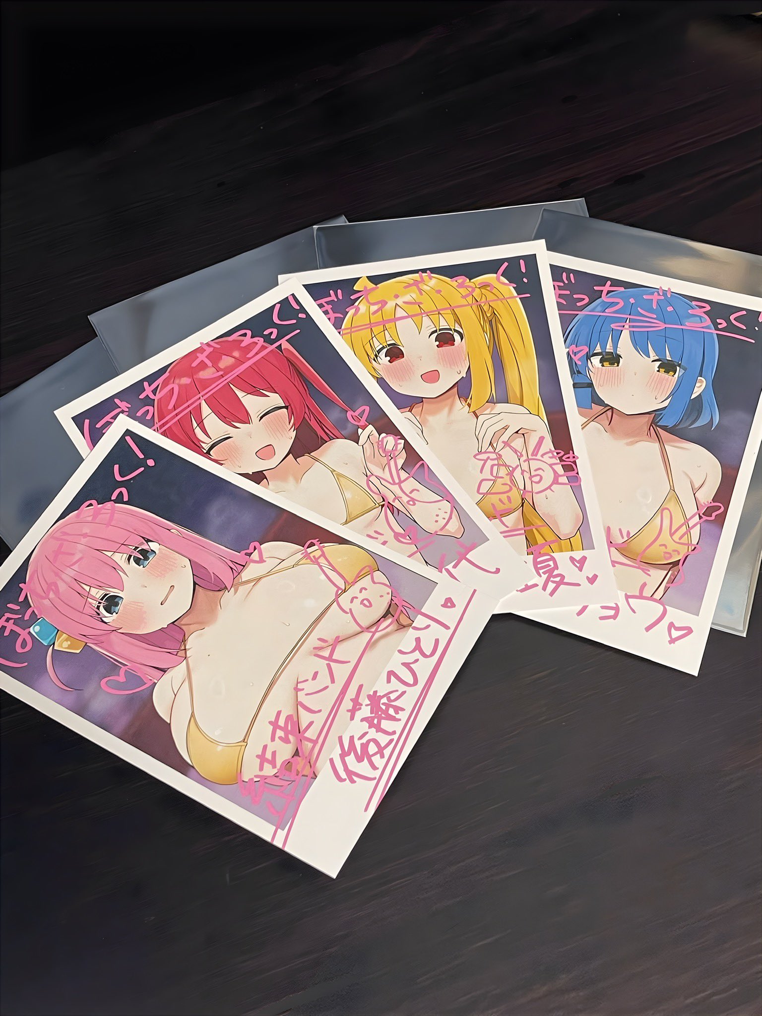 C104,C105ろうか 会場限定チェキ風イラストカード 結束バンドセット C104,C105ろうか 会場限定チェキ風イラストカード 結束バンド