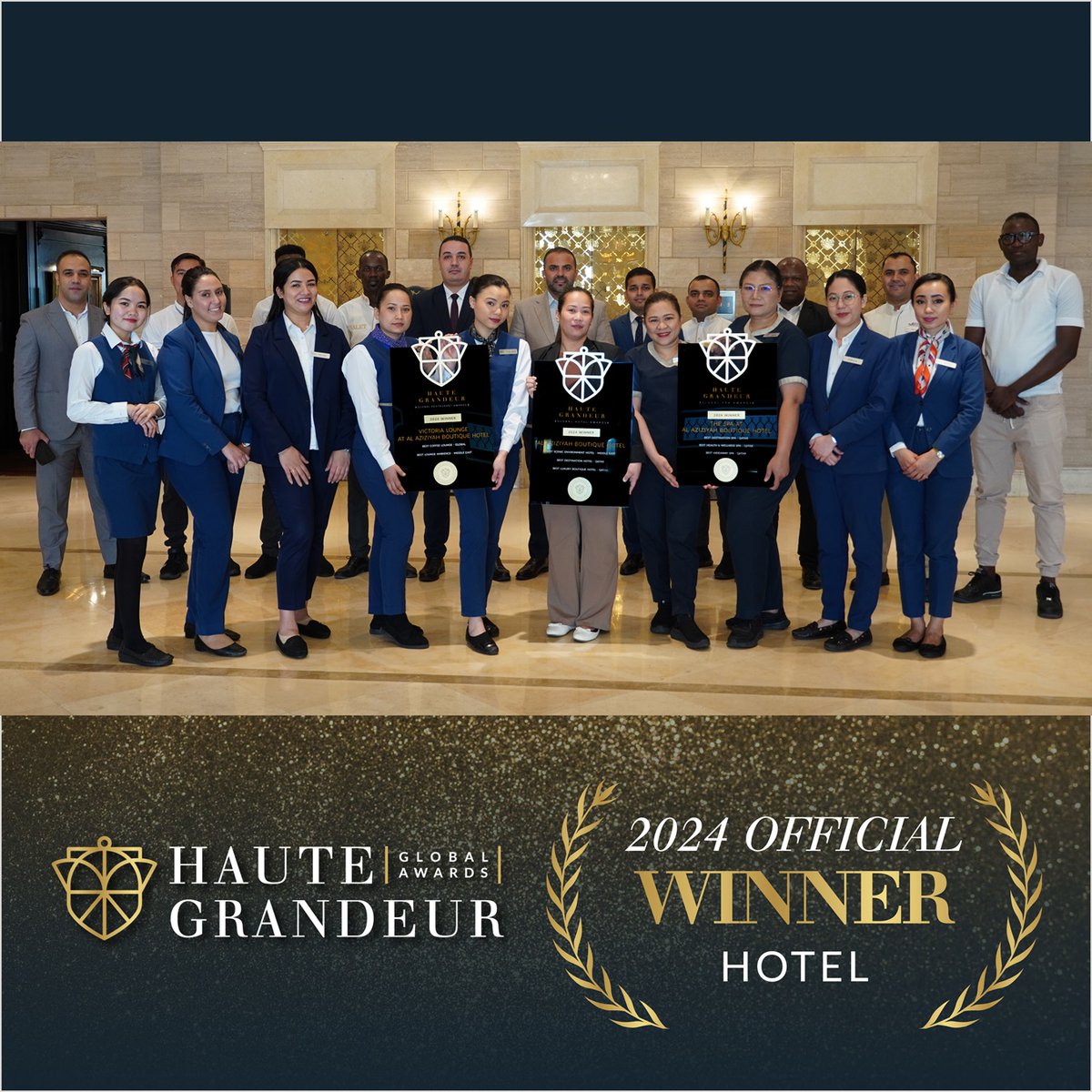 🏆 Excited to announce that The Torch Doha, Al Aziziyah Boutique Hotel, and Mina Hotel &amp; Residences have won multiple awards at the 2024 Haute Grandeur Global Excellence Awards! 🌟 #TheTorchDoha #AlAziziyahBoutiqueHotel #MinaHotelResidences #HauteGrandeurAwards <a href="/TheTorchDoha/">THE TORCH DOHA</a>