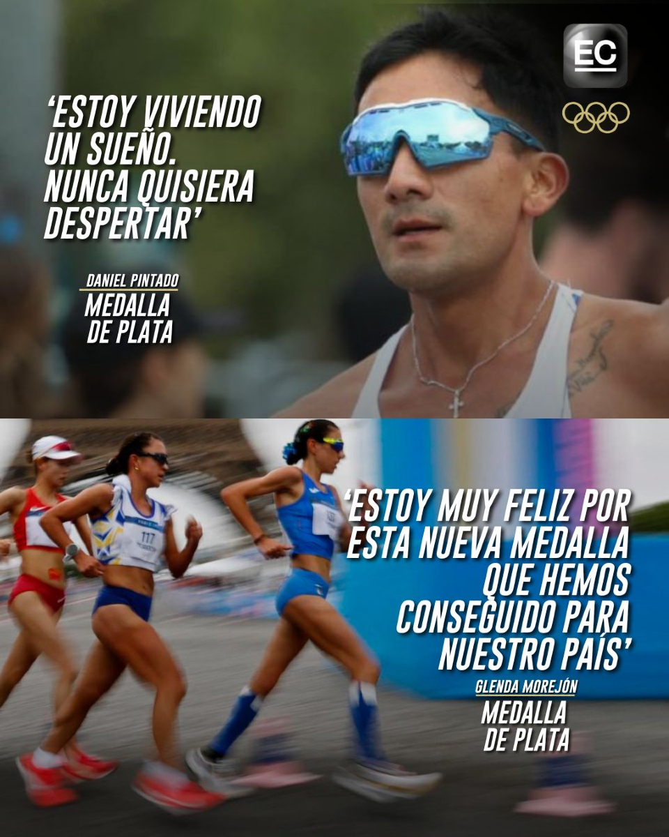 elcomerciocom's tweet photo. Los marchistas ecuatorianos Glenda Morejón y Daniel Pintado estuvieron muy emocionados tras lograr la segunda medalla para #Ecuador en París 👇

https://t.co/LMNUwcTEYD https://t.co/FJZq3JEQtQ