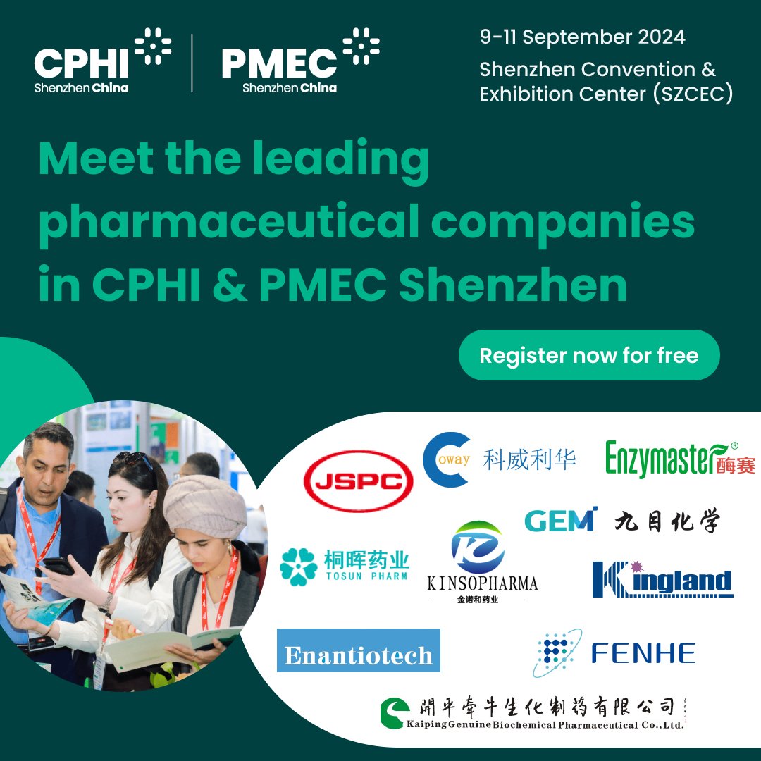 Pharmachina365's tweet photo. 💫 Meet the leading #pharmaceutical companies in #CPHI & PMEC Shenzhen 👋
💎 Activate your free badge now to explore new opportunities in South China Great Bay Area in September. 👇
https://t.co/bFvFzaKB1v
#CPHIShenzhen #CPHIChina https://t.co/loNdTwV0Gv