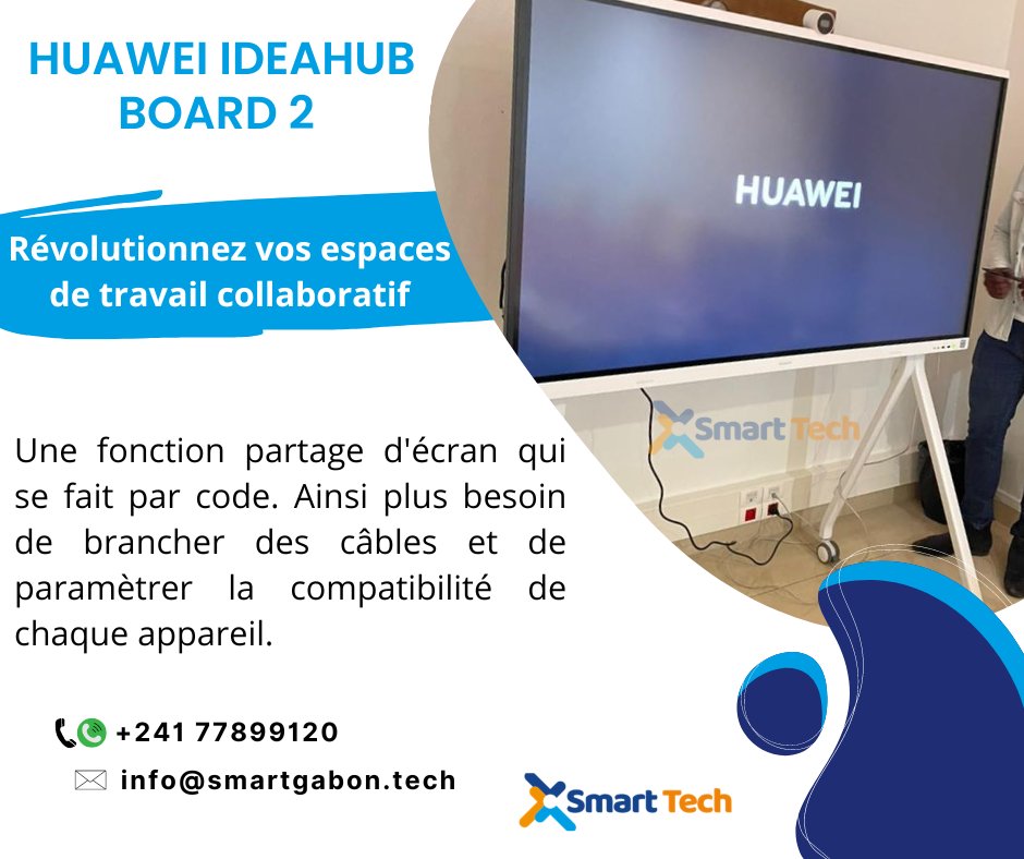 SmartTech_corp's tweet image. Rejoignez les leaders de l’industrie qui ont déjà fait le choix de l’efficacité et de l’innovation avec Huawei IdeaHub Board 2. 🌟

📞 +241 77899120
📧 info@smartgabon.tech

#SMARTTECH #HuaweiIdeaHub #Collaboration #Innovation #TechnologieEntreprise #productivité #numerique