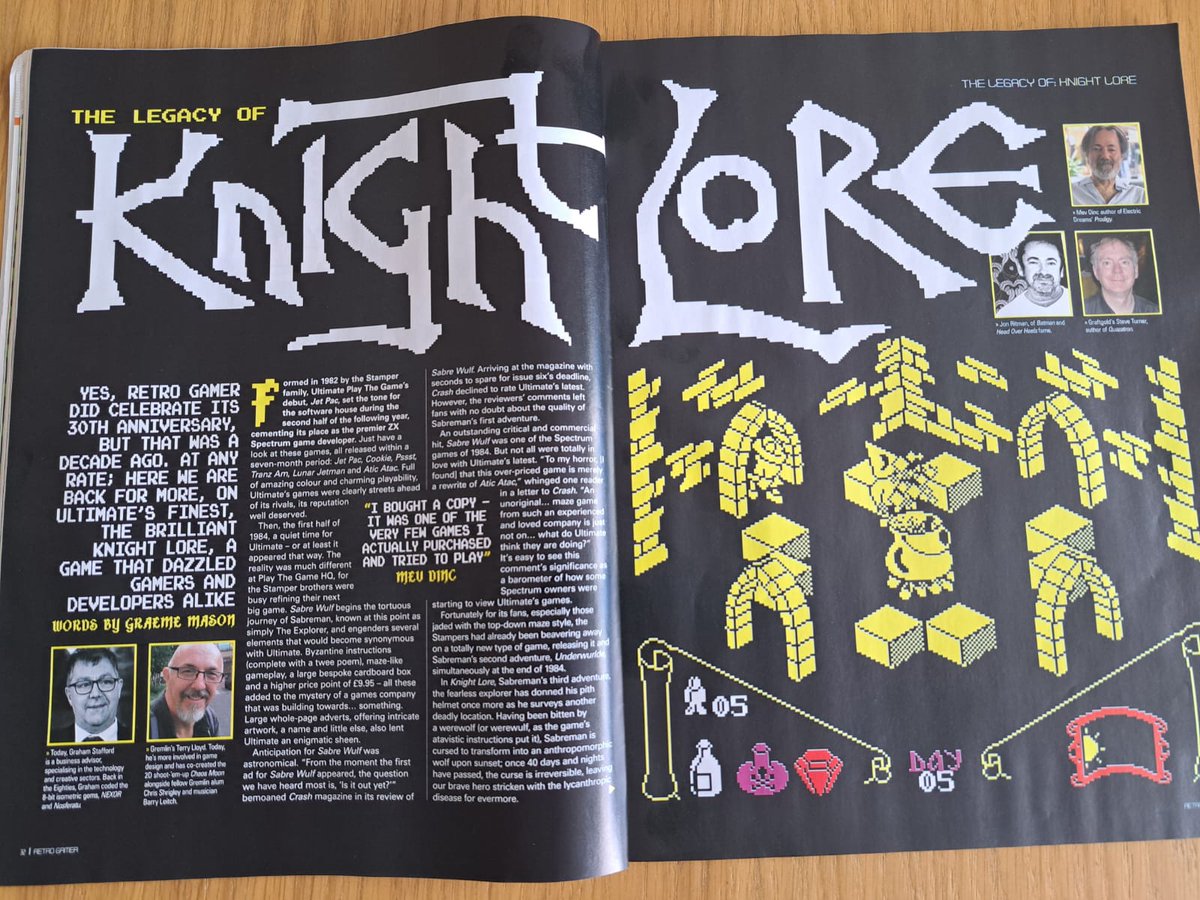 Graeme Wizwords Mason (@wizwords) on Twitter photo Immensely proud of this one. Thanks to <a href="/MevDinc/">Mevlut Dinc</a> <a href="/t2_steve/">Steve Turner</a> and the other legends I spoke to for this legacy piece on Knight Lore for <a href="/RetroGamer_Mag/">Retro Gamer</a>
#ultimateplaythegame Immensely proud of this one. Thanks to <a href="/MevDinc/">Mevlut Dinc</a> <a href="/t2_steve/">Steve Turner</a> and the other legends I spoke to for this legacy piece on Knight Lore for <a href="/RetroGamer_Mag/">Retro Gamer</a>
#ultimateplaythegame