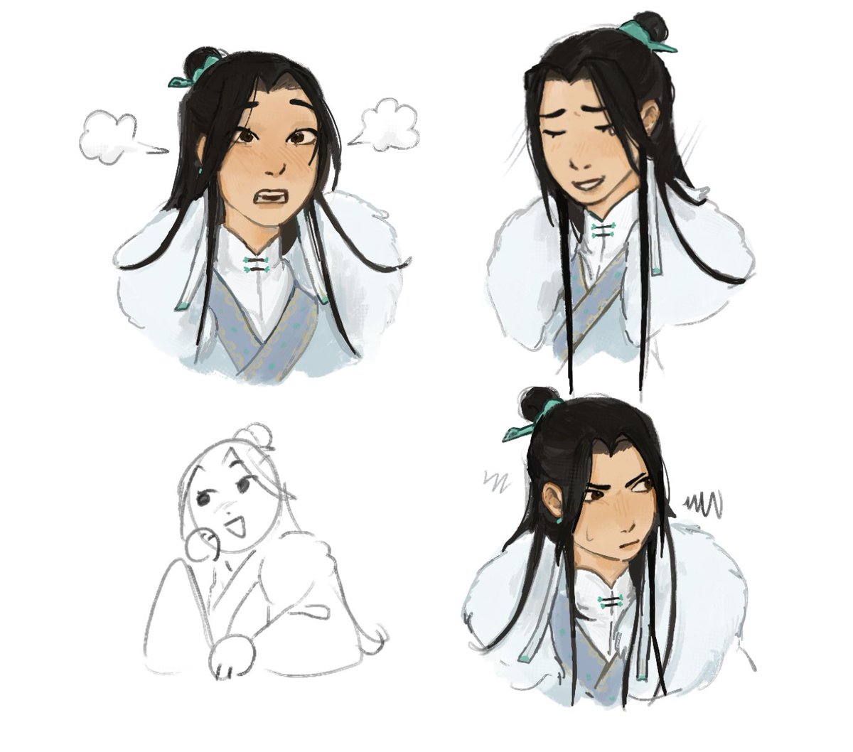 orxcalot's tweet photo. Hey seven seas you should like totally license an English translation of those years in quest of honor mine(pretty please(with rizz)) #zhongwan #tyqhm https://t.co/AetfATFAGh