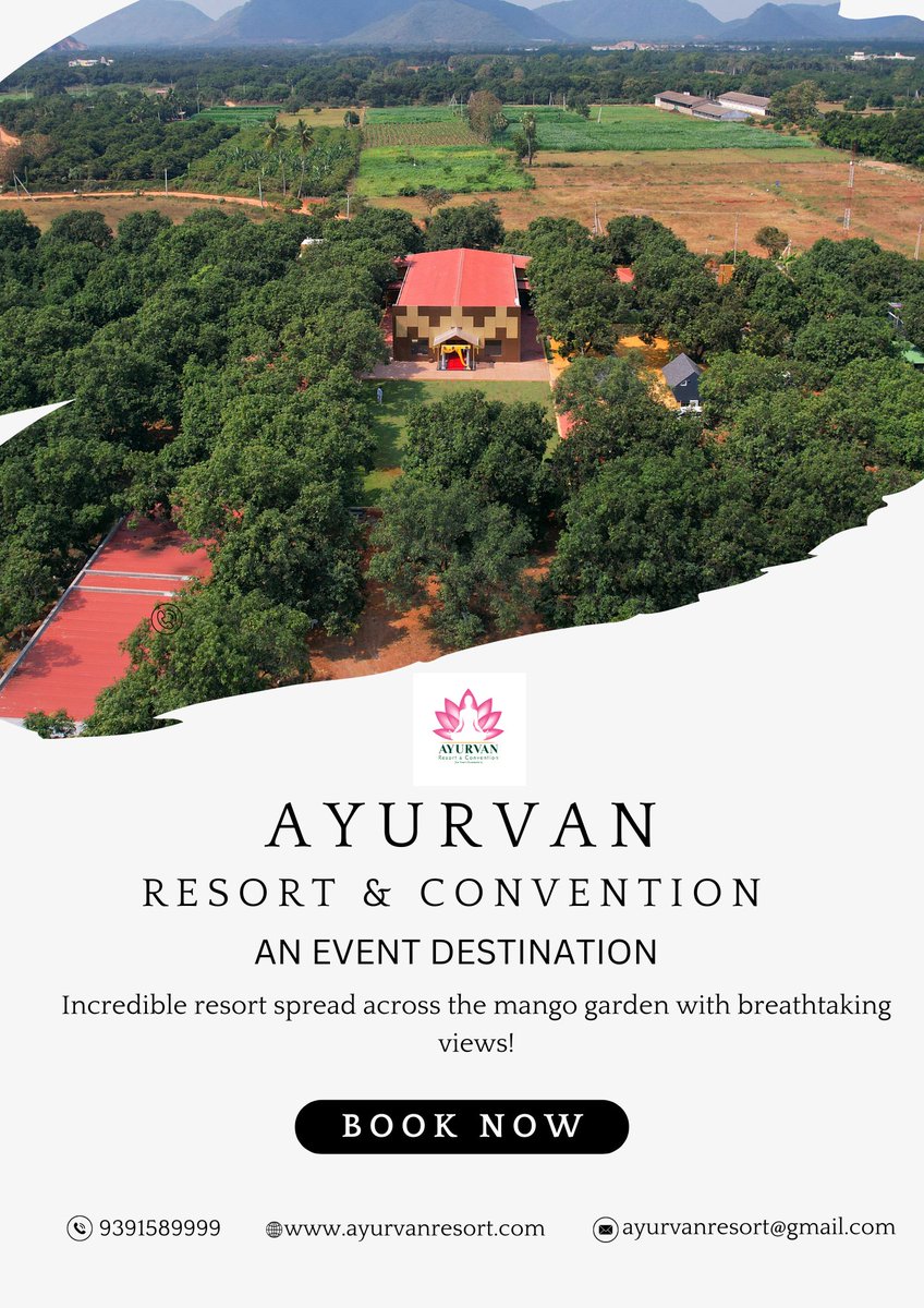 AyurvanResort's tweet photo. Ayurvan Resort &amp; Convention, An Event Destination...
8008333393, 9391589999 

#ayurvanresort #Prabhas #convention #cottages #venues #weddings #events #birthdayparties #eventmanagers #functionhalls #destinationweddings #parties #corporateevents #socialevents #eventsinvijayawada https://t.co/qWi05Tfl7n