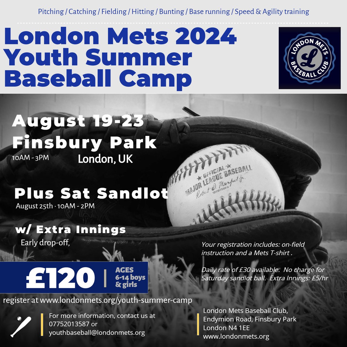 British Baseball Federation (@britishbaseball) on Twitter photo Youth baseball is our future and over 20 clubs now have youth sections across the country.
<a href="/LondonMets/">London Mets</a> are running a Youth Summer Camp this month - sign up details below.
#OurFuture Youth baseball is our future and over 20 clubs now have youth sections across the country.
<a href="/LondonMets/">London Mets</a> are running a Youth Summer Camp this month - sign up details below.
#OurFuture