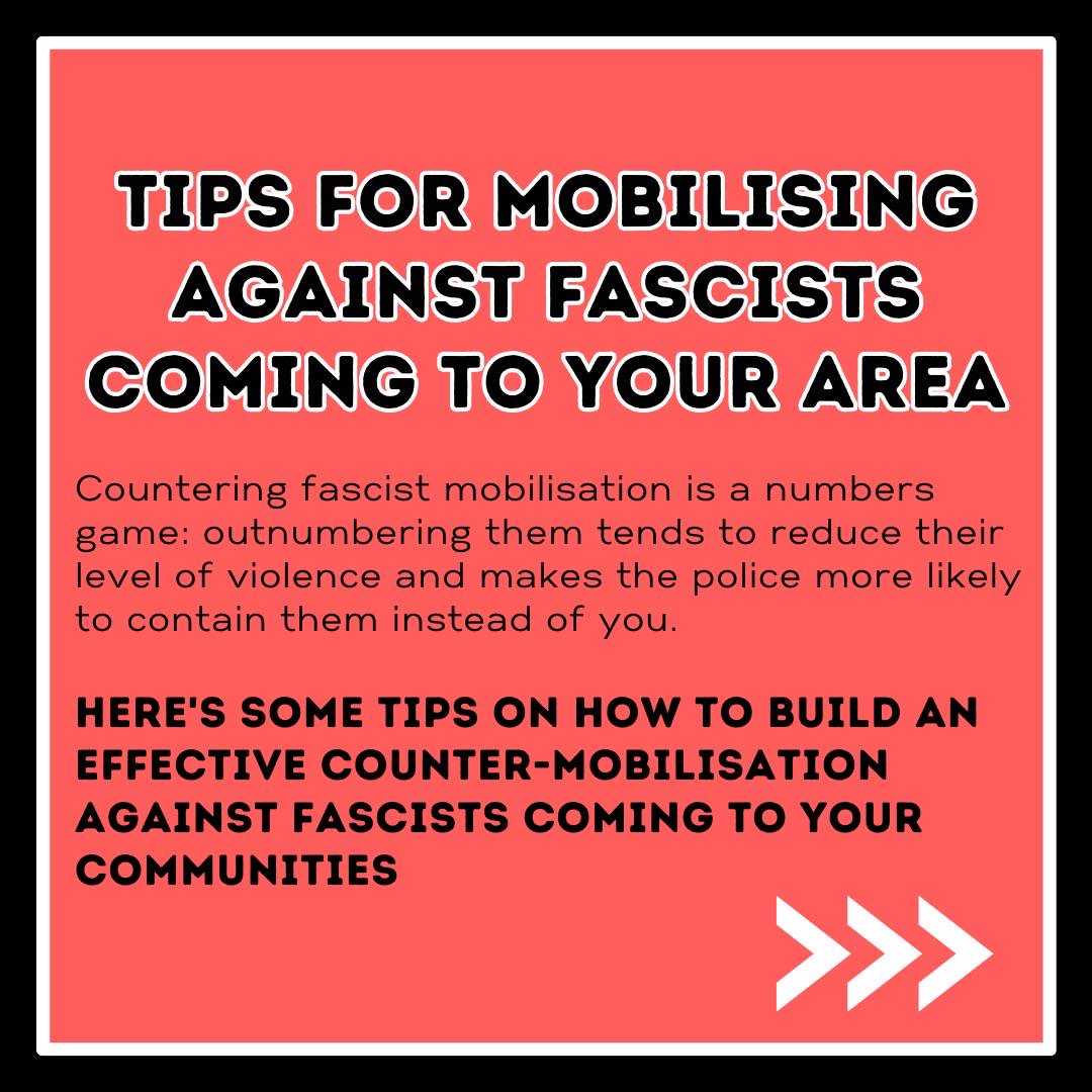 CopwatchNetwork's tweet photo. Some tips for mobilising against fascists in your area. 

Full article from @libcomorg here: https://t.co/MPdAlcS1zz

PLEASE SHARE https://t.co/EmxnrAjBbo